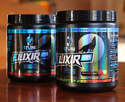 Elixir PM da eFlow Nutrition – Queimador de Gordura Noturno e Suporte Natural ao Sono – GABA, l-carnitina, melatonina, Sono