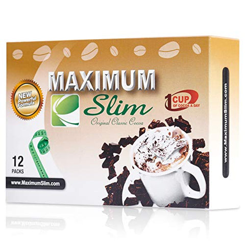 Premium – Fórmula Eficaz de Cacau Orgânico Instantâneo para Emagrecimento/Queima de Gordura/Detox – Inclui Extrato de Café Verde – 100% Natural e Potente - Maximum Slim