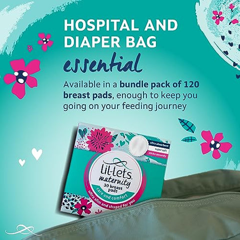 Breast Pads – 120 Unidades Individuais, Ultrafinas e Absorventes - Lil-Lets