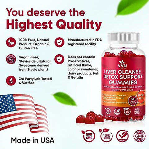 VVN Naturals - VVNaturals Detox Limpeza do Fígado 26 em 1 Sem Açúcar
