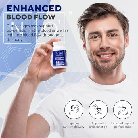 N1O1 - Suplemento de Óxido Nítrico em Pastilhas para Saúde Cardíaca, Potencializador de Óxido Nítrico para Homens | Marca: [Nome da Marca]