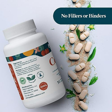 CoQ10-200mg Ubiquinona com Extrato de Pimenta Preta Bioperina – Cardiovascular - Pattern Wellness