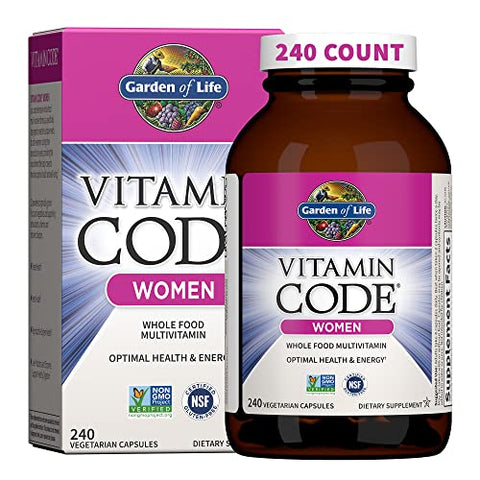 Multivitamínico Feminino 240 Cápsulas + Gomas de Frutas para Crianças 120 Unidades - Garden of Life