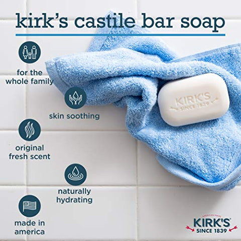 Kirk's - Sabonete em Barra Kirk’s Original Coco Castile Fragrância Fresca Original 113g (Embalagem com 24 unidades)