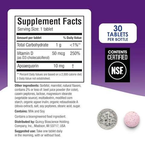 Melhora Memória – Força Regular 10mg, 30 Comprimidos Mastigáveis | Frutas Vermelhas – 2 Pacotes | com Apoaequorina - Prevagen