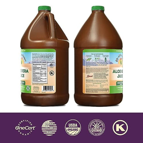 Suco de Aloe Vera Lily Of The Desert – Bebida de Aloe Vera Filtrada de Folha Inteira, Suco de Aloe Vera Não-OGM com Enzimas Digestivas Naturais para Saúde Intestinal, Alívio Estomacal, Bem-Estar, Brilho