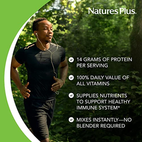 Natures Plus - NaturesPlus SPIRU-TEIN, Baunilha – 960g – Pó de Proteína de Spirulina – Vitaminas