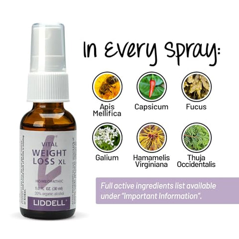 VITL Weight Loss XL Liddell Homeopático 30ml Líquido – Perda de Peso Rápida e Natural