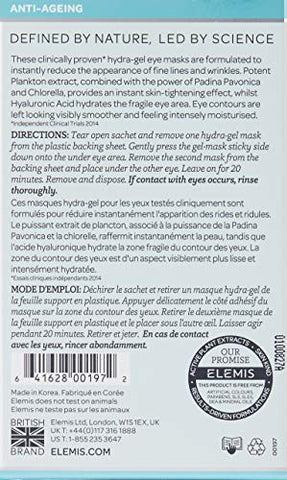 ELEMIS Pro-Collagen Hydra-Gel Eye Masks – Tratamento para Olheiras que Hidrata, Suaviza e Tonifica  ELEMIS