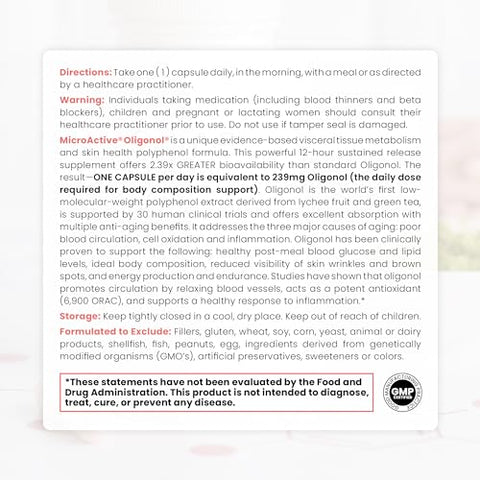 Pure Therapro Rx - Pure TheraPro Rx MicroActive Oligonol | Suplemento Polifenólico Clinicamente Comprovado para Apoiar a Composição Corporal