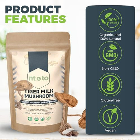 Generic - Suplemento de Cogumelo Leite de Tigre (Lignosus Rhinocerus) 85g | Suporte para os Pulmões