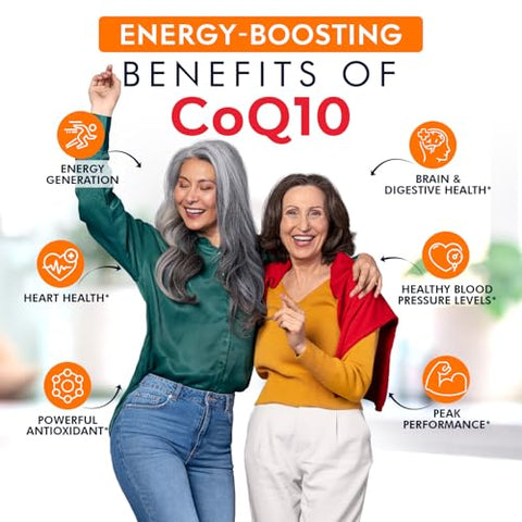 Benevolent Nourishment - Premium CoQ10 200mg Softgels – Fórmula Antioxidante para Saúde Cardíaca e Produção de Energia – Absorção Aprimorada – Marca em Destaque