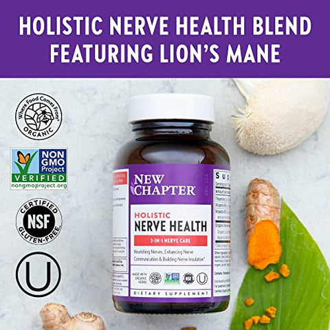 New Chapter - Novo Capítulo Suplemento para Saúde dos Nervos 3 em 1—Vitamina B1 Gera Energia para os Nervos, Vitamina B6 Melhora a Comunicação Nervosa, Vitamina B12 Fortalece