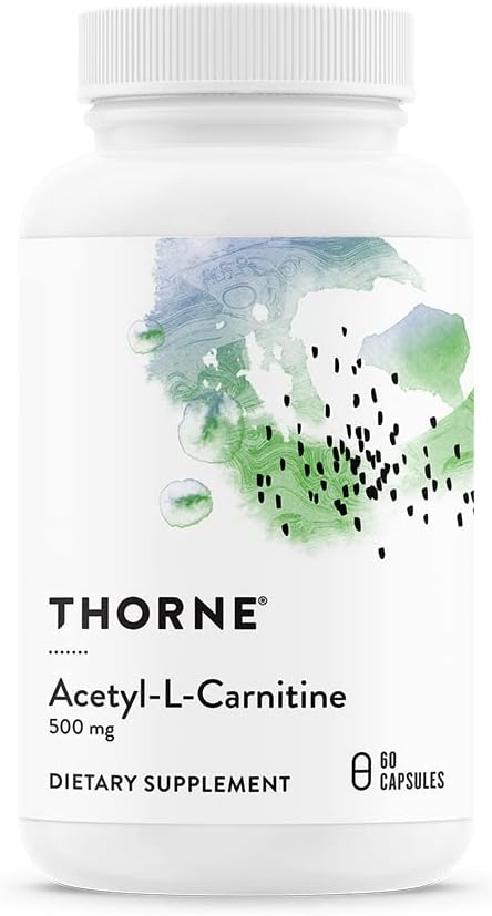 Acetyl-L-Carnitine 500 mg – Suporte para a Função Cerebral e Sensações Nervosas Saudáveis nas Mãos e Pés – Sem Glúten, Sem Soja, Sem Laticínios – 60 Cápsulas - THORNE