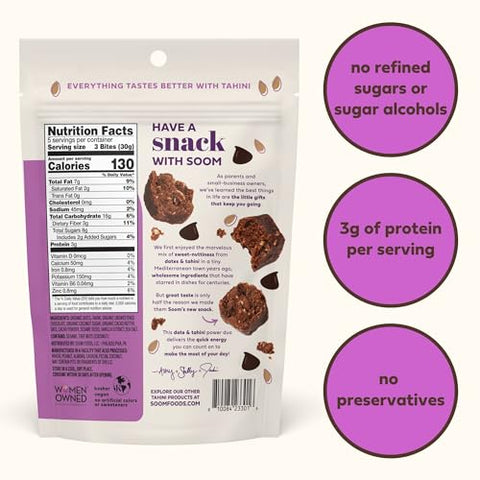 Foods – Snack Energético de Tâmaras 100% Natural, Vegano, Sem Açúcar Adicionado, Sem Laticínios – 3-Pack - Soom