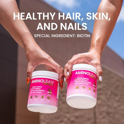 AminoLean Pré-Treino Berry Alixir, Energia Limpa sem Nervosismo, Formigamento ou Queda, Amigo dos Veganos com Biotina para Cabelo, Pele, Unhas, 30 Porções - RSP NUTRITION