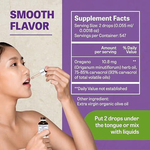 NEW ROOTS HERBAL - New Roots | Óleo de Orégano Selvagem | 93% Carvacrol Gotas Líquidas de Orégano (30 ml) | Suporte Imunológico | Maior Concentração de Carvacrol | Livre de Álcool, Não Transgênico, Vegano