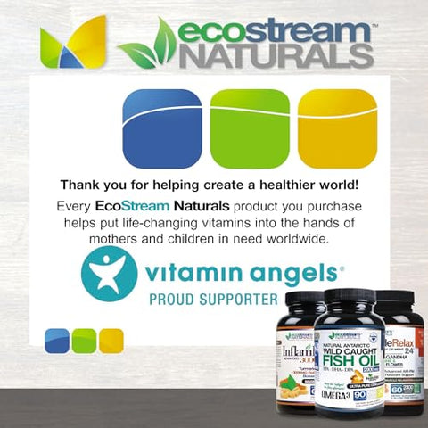 ecostream Naturals - Complexo de Magnésio 500mg – Todos os 5 Compostos Minerais de Magnésio – Alta Absorção – Livre de Glúten