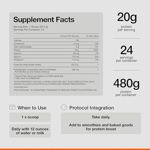 Essential – Pó de Proteína Isolada de Soro de Leite – 20g Proteína Isolada – Certificado NSF, Sem Glúten, 24 Porções para Uso Diário Essencial, Baunilha (Embalagem Pode Variar) - Momentous