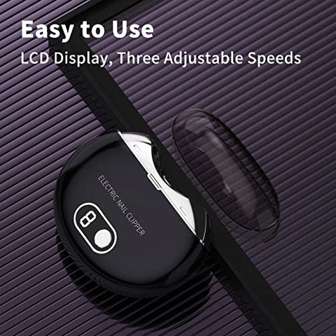 ksoia - Cortador de Unhas Automático Elétrico Recarregável – Aparador de Unhas Automático com Segurança, Lixa e Tesoura de Unhas – Presente para Cuidadores, Adultos e Crianças