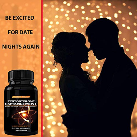 Advanced Bionetix - Suplemento de Testosterona para Aumento Masculino. #1 Recomendado por Homens Acima dos 40 Anos* Aumente o Desejo, Energia e Massa Muscular Magra. Elimine Gordura com Zinco, Tribulus, Tongkat Ali, Horny Goat