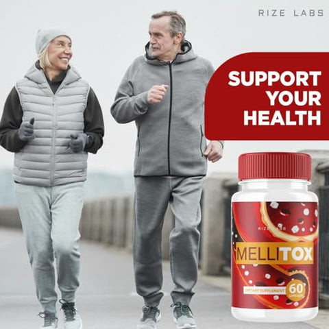 rize labs - MelliTox Cápsulas (Pacote com 5) – Fórmula de Máxima Potência para Desintoxicação Corporal – Células Saudáveis – Análise MelliTox (300 Cápsulas)