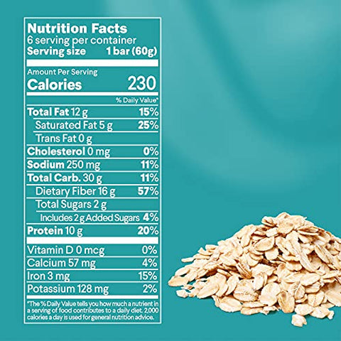 Barra de Proteína Vegana R.E.D.D., Aveia, Baixo teor de açúcar, Sem glúten, Alta fibra, Adaptógenos e Superfoods, 6 Barras