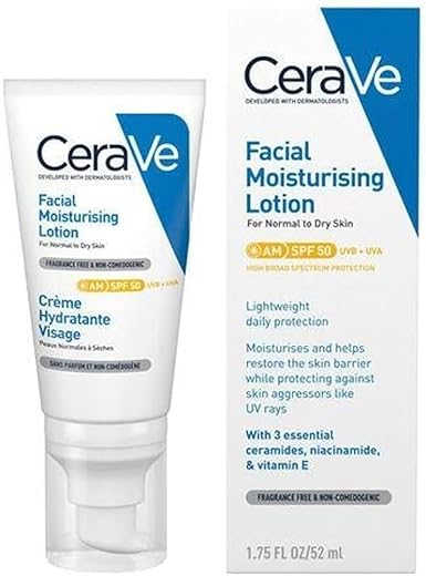 Loção Hidratante Facial AM FPS50 52ml – Proteção Solar - CeraVe