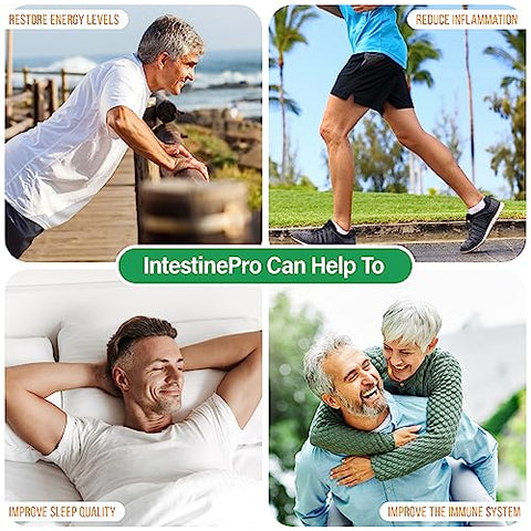 Teraputics - IntestinePro: Suporte Intestinal para Humanos com Artemísia Sem-OGM, Nogueira Preta, Equinácea e mais 15 Ingredientes Premium, 60 Cápsulas Vegetarianas