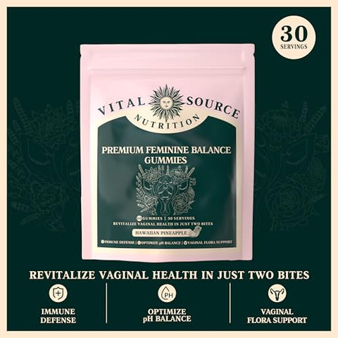 Gomas Premium de Equilíbrio Feminino – para a Saúde da Mulher - Vital Source Nutrition