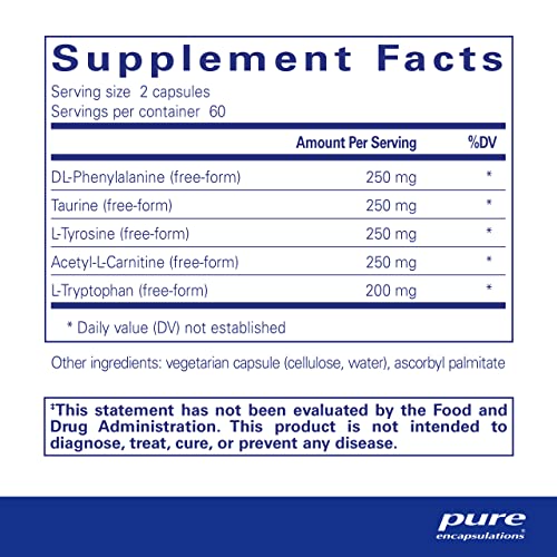 Cognitive Aminos | Suporte para Função Cognitiva | 120 Cápsulas - Pure Encapsulations