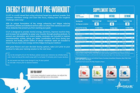 ESP – Pré-treino Estimulante, Suplemento Pré e Intra Treino | Energia - Metabolic Nutrition