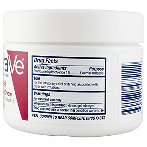 Creme Hidratante para Alívio da Pele Seca | 340g | Creme sem Fragrância com Pramoxina para Alívio da Coceira - CeraVe
