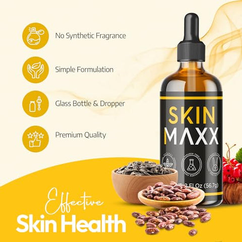 Skin Maxx - Óleo de Semente Preta Orgânico, Óleo de Rosa Mosqueta : Máxima Visibilidade