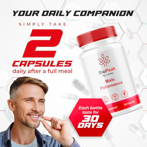 LIVORKA - (5 Pacotes) Cápsulas BioPeak, Fórmula Avançada de Suporte BioPeak (300 Cápsulas)