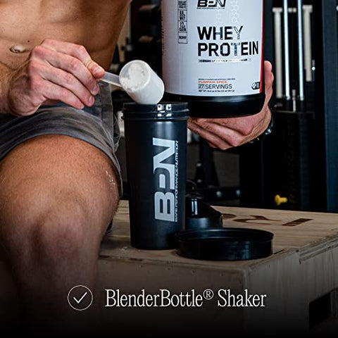 Garrafa Shaker Blender Bottle, 28 oz (800 ml) com Misturador de Arame, Preta - BARE PERFORMANCE NUTRITION