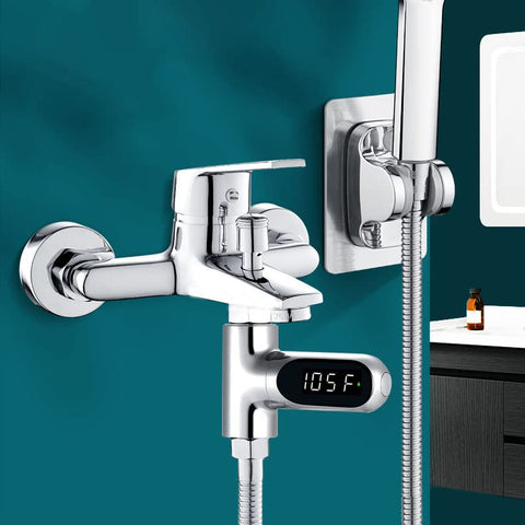 KAMEISHI - Termômetro de Chuveiro LED Digital de Segunda Geração para Banho de Bebê em Fahrenheit Celsius com Display Giratório 360° para Casa Banheiro Cozinha k2