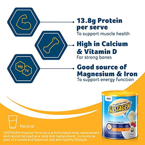 SUSTAGEN - Sustagen Hospital Active 840g Neutro – Energia e Nutrição para sua Saúde