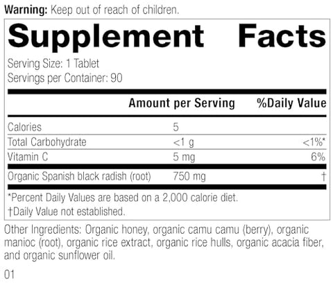Standard Process Inc. - Detox de Rábano Negro Espanhol da Standard Process – Suporte ao Fígado, Digestão e Saúde Digestiva, Suporte à Vesícula Biliar com Mel e Vitamina C – Vegetariano, Sem Glúten – 100g
