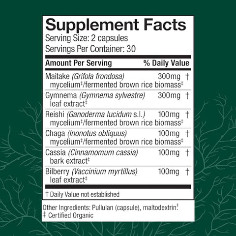 MycoBotanicals Cápsulas – Suplemento Herbal com Chaga, Reishi | 100% Natural e Potente - Host Defense