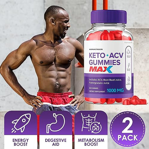 Nutrocell - Biolife Keto Gummies ACV Maax com Suco de Romã, Beterraba e B12 – 60 Gummys Max Strength Bio Lyfe (3 Pack)