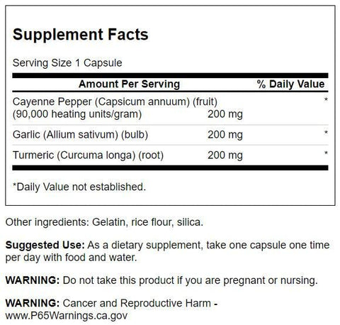 Alho Cúrcuma Espectro Completo – 60 Cápsulas - Swanson