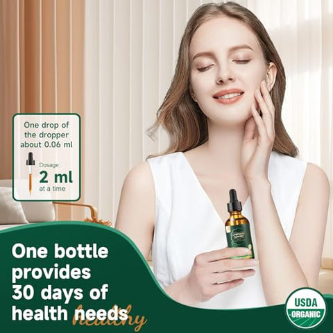 Gotas Drenagem Linfática, Suplementos Herbais Orgânicos – Equinácea, Sabugueiro, Astrágalo, Bardana, Calêndula – Suporte Imunológico, Anti-inflamatório, Detox Linfático - FOTN