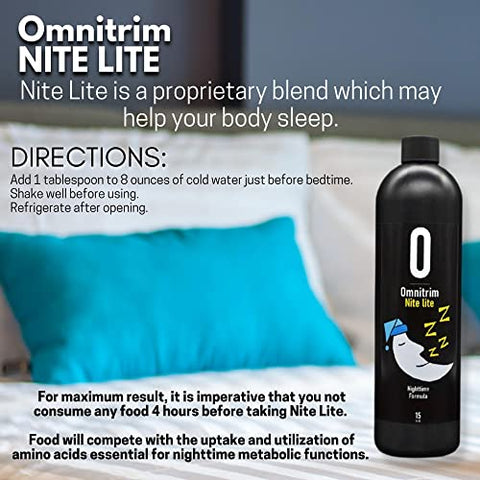 Omnitrition - OmniTrim Nite Lite – Fórmula Noturna, 15 Ounces (443 ml) | Suplemento Alimentar