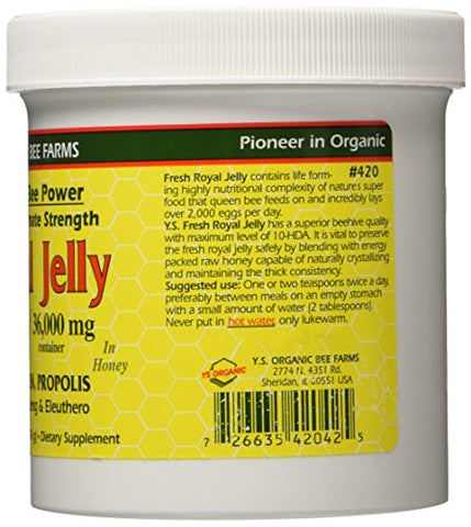YS Eco Bee Farms - Mix de Mel, Própolis, Ginseng, Pólen de Abelha e Geléia Real Fresca – 36.000mg Y.S. Org 20,3 oz (600g)