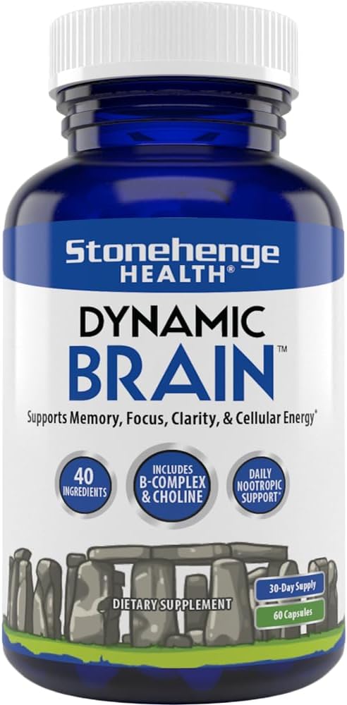 Suplemento Dinâmico para o Cérebro – Memória, Foco – 60 cápsulas – Marca Stonehenge Health - Stonehenge Health