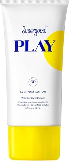PLAY Everyday FPS 30 Loção, 5,5 oz – Protetor Solar de Amplo Espectro para Pele Sensível – Água - Supergoop!