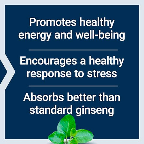 Ginseng Energy Boost – Suporte Energético, Gerenciamento Saudável do Estresse, Sem Glúten, Não-OGM, Vegetariano, 30 Cápsulas - Life Extension