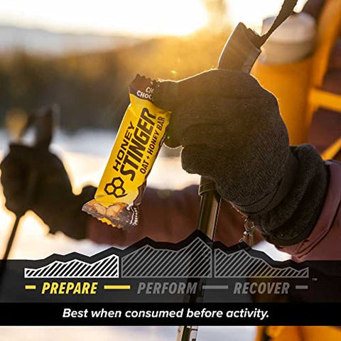 Barra de Mel de Aveia Honey Stinger | Chocolate com Gotas de Chocolate | Alimento Energético para Preparar-se para o Exercício, Resistência e Desempenho | Lanche Nutricional Esportivo | Pré-Treino, Energia Duradoura | 100% Natural | Embalagem de 40g