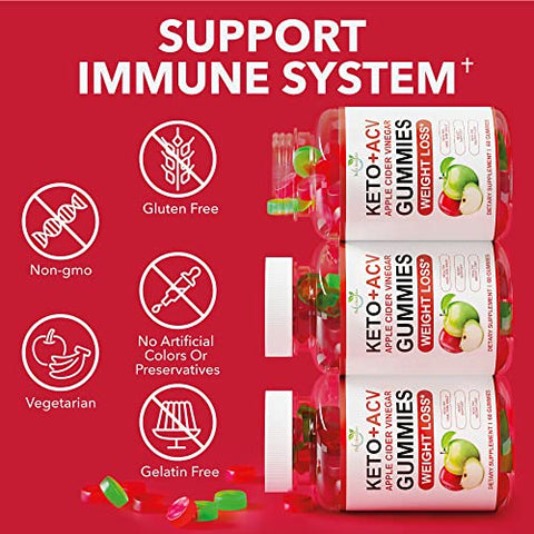 Nutribolidos - Keto ACV Gummies: Suplemento de Gomas de Cetona e Vinagre de Maçã para Emagrecimento Avançado – Perda de Peso Rápida – Detox – Limpeza – Kelly Clarkson
